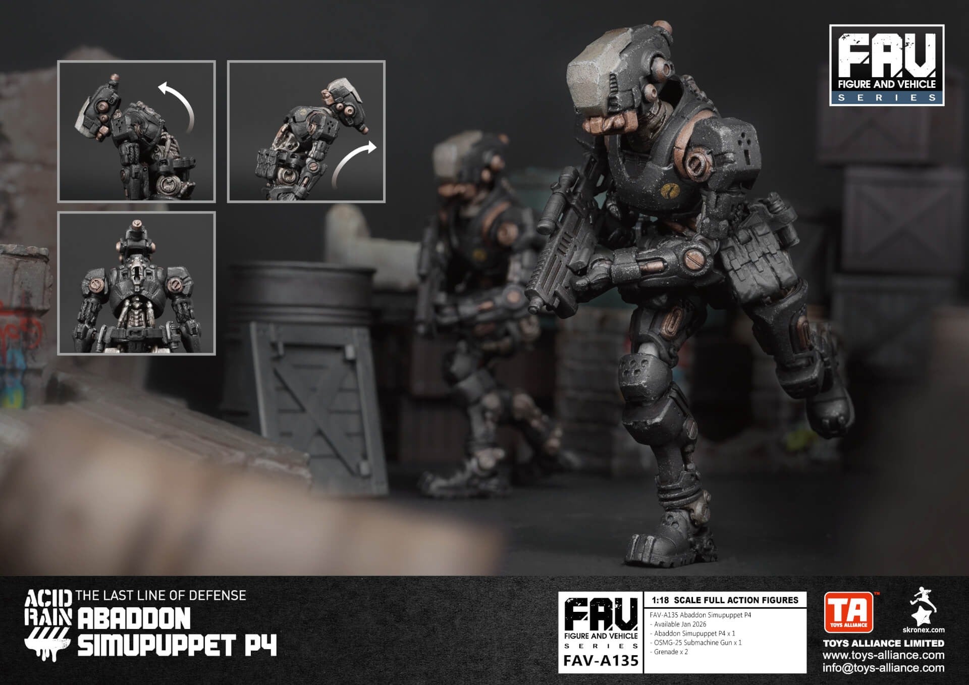 Acid Rain x Toy Alliance FAV-A135 Abaddon Simupuppet P4 Figure Set