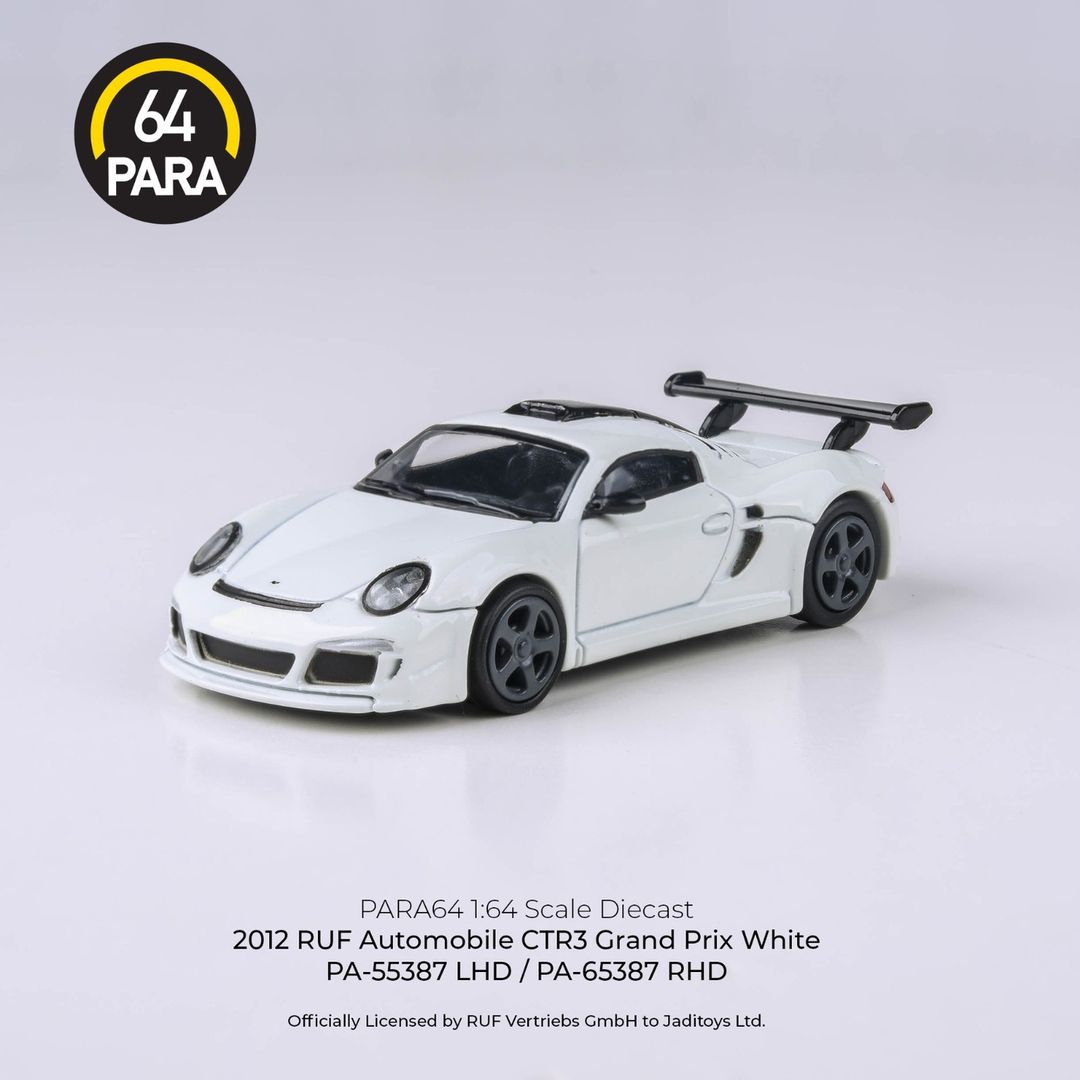 PARA64 1/64 2012 RUF CTR3 Clubsport Grand Prix White RHD Model Car