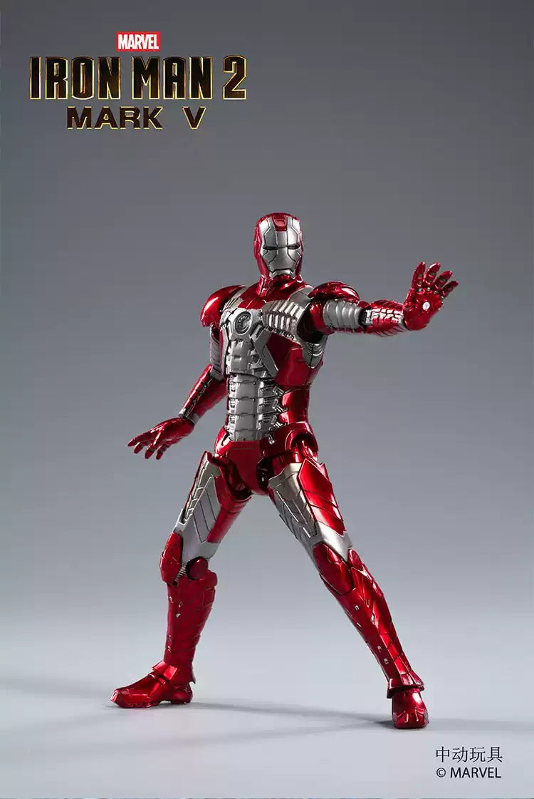 ZD Toys Marvel Avengers 1/10 Iron Man MK5 Action Figure with Lighting Function