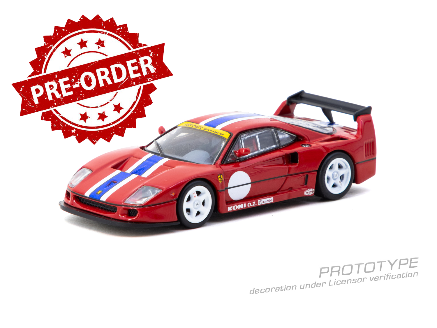 (Pre-order) Tarmac Works 1/64 Ferrari F40 LM Red Diecast Model Car HOBBY64
