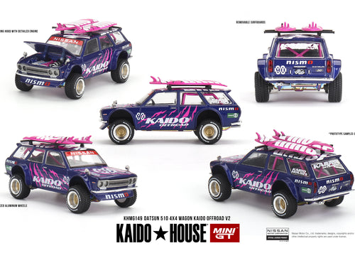 Load image into Gallery viewer, KaidoHouse X Mini GT 1/64 Datsun 510  4x4 Wagon Kaido Offroad V2 Car
