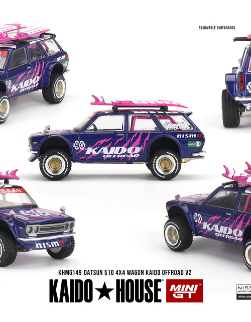 Load image into Gallery viewer, KaidoHouse X Mini GT 1/64 Datsun 510  4x4 Wagon Kaido Offroad V2 Car
