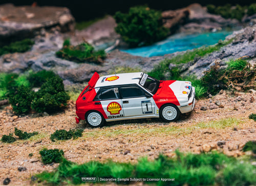 Load image into Gallery viewer, (Pre-order) Tarmac Works 1/64 Lancia Delta HF Integrale Mogürt-Salgó Rallye 1993
