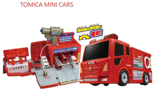 Load image into Gallery viewer, Takara Tomy Tomica World - Transform Fire Truck Fire Station (No Cars included)
