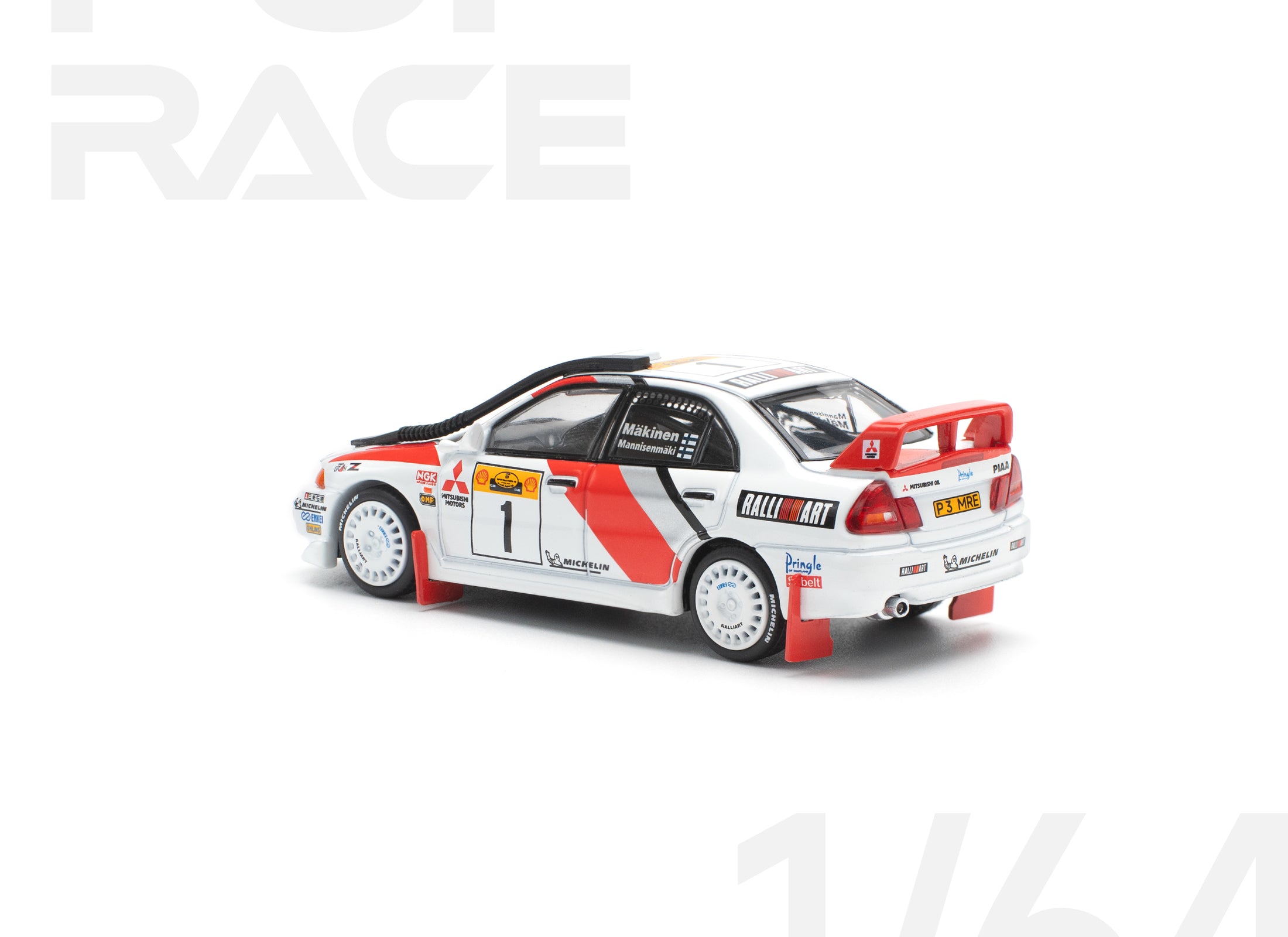 POP RACE 1/64 Mitsubishi lancer evolution iv safari rally kenya 1998