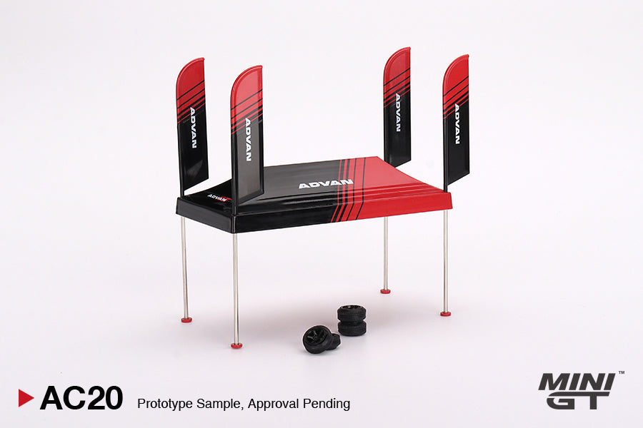 Mini GT #MGTAC20 Paddock Service Tent Set - ADVAN Model