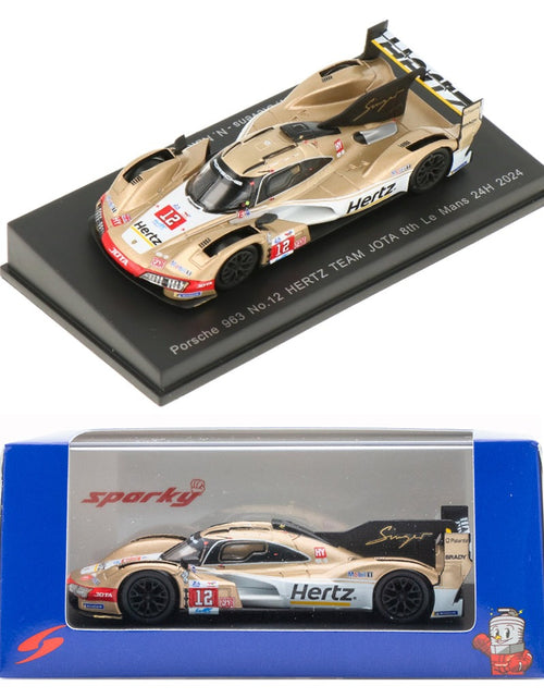 Load image into Gallery viewer, Sparky 1/64 Porsche 963 No.12 HERTZ TEAM JOTA - 8th Le Mans 24H 2024 Model #Y401

