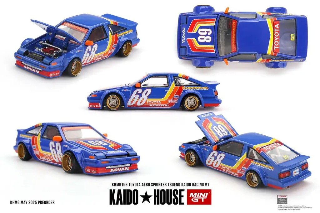 KaidoHouse X Mini GT Toyota AE86 Sprinter Trueno Kaido Racing V1