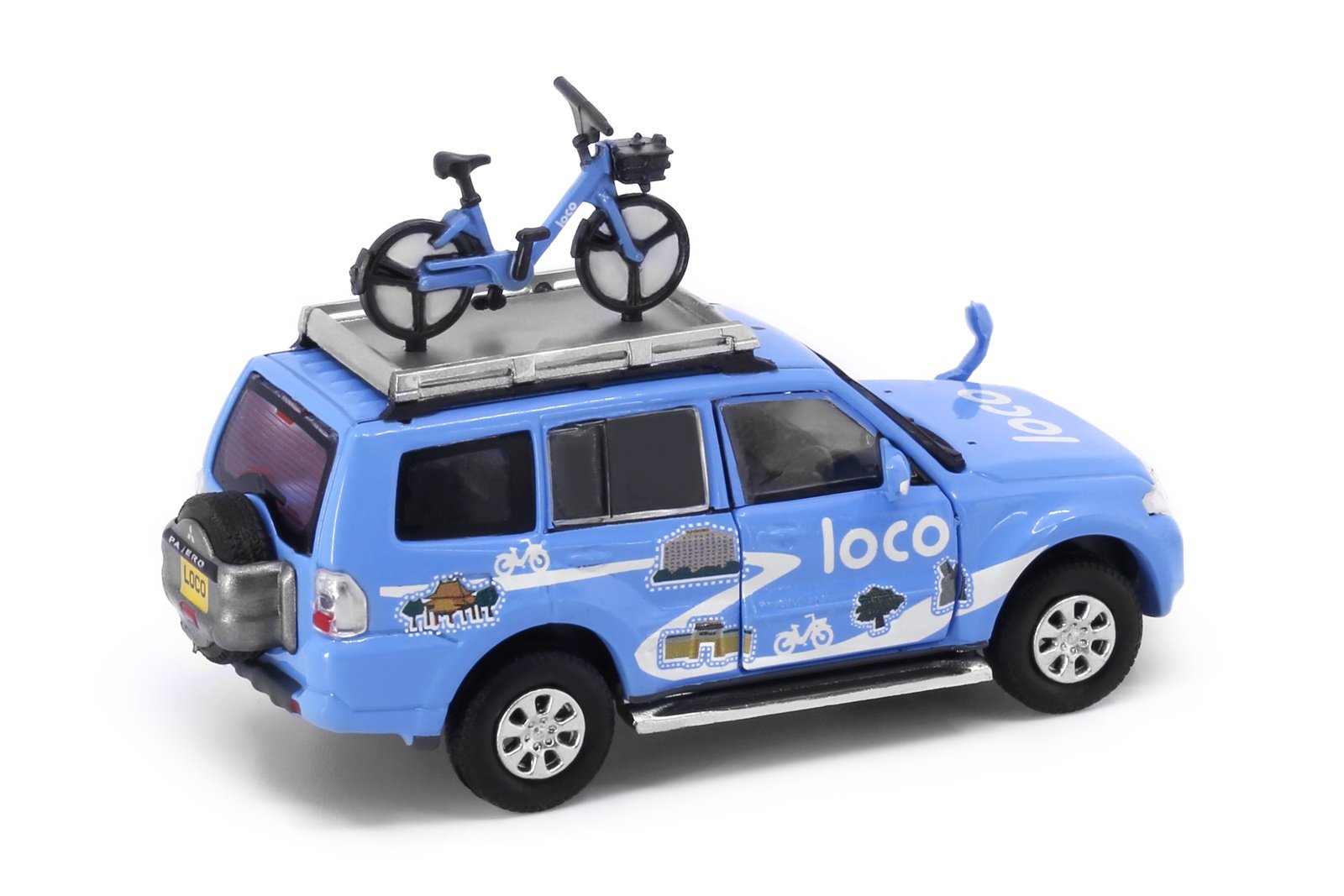Tiny City 128 Die-cast Model Car - MITSUBISHI Pajero Loco Bike