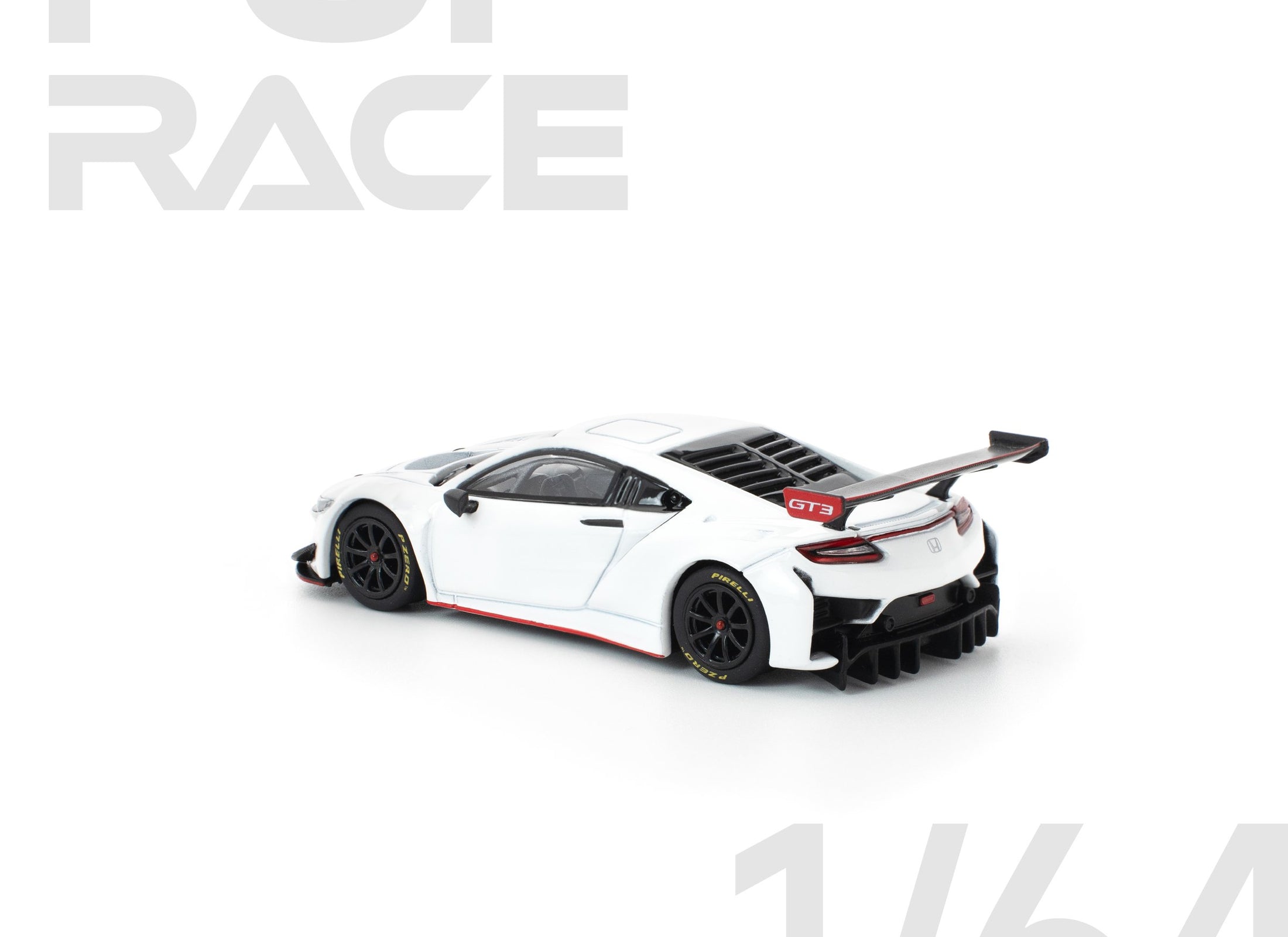 POPRACE 1/64 HONDA NSX GT3 EVO22 - WHITE Diecast Model Car