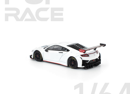 Load image into Gallery viewer, POPRACE 1/64 HONDA NSX GT3 EVO22 - WHITE Diecast Model Car
