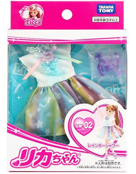 Takara Tomy Licca Chan Doll Dress - LW-02 Rainbow