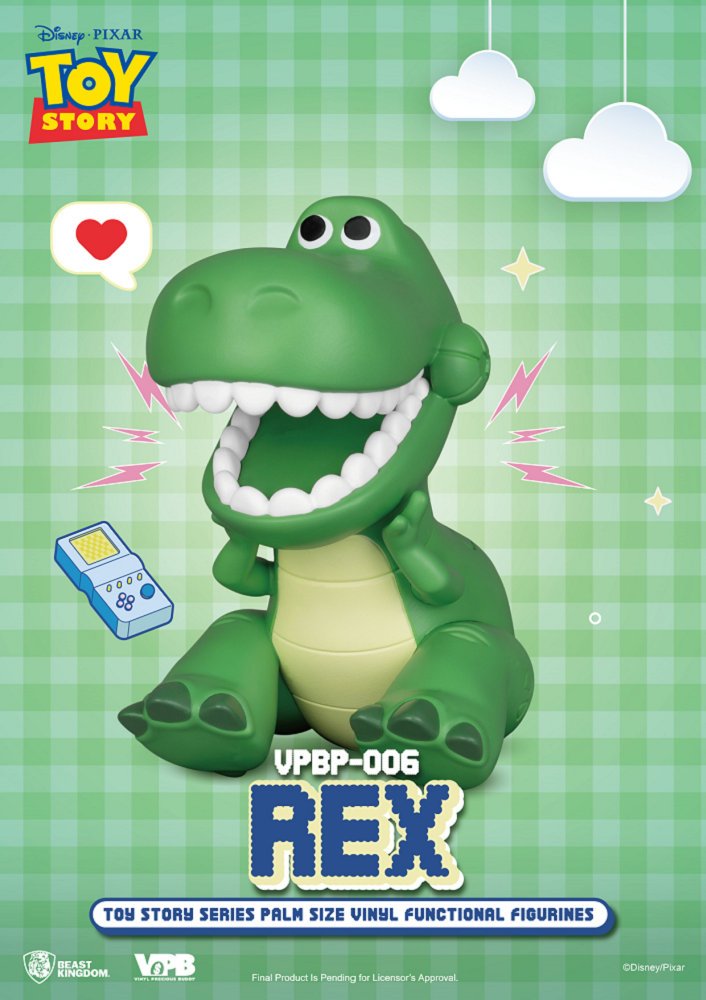 Beast Kingdom VPBP-006 TOY STORY Palm Size Vinyl Functional Figurines Rex