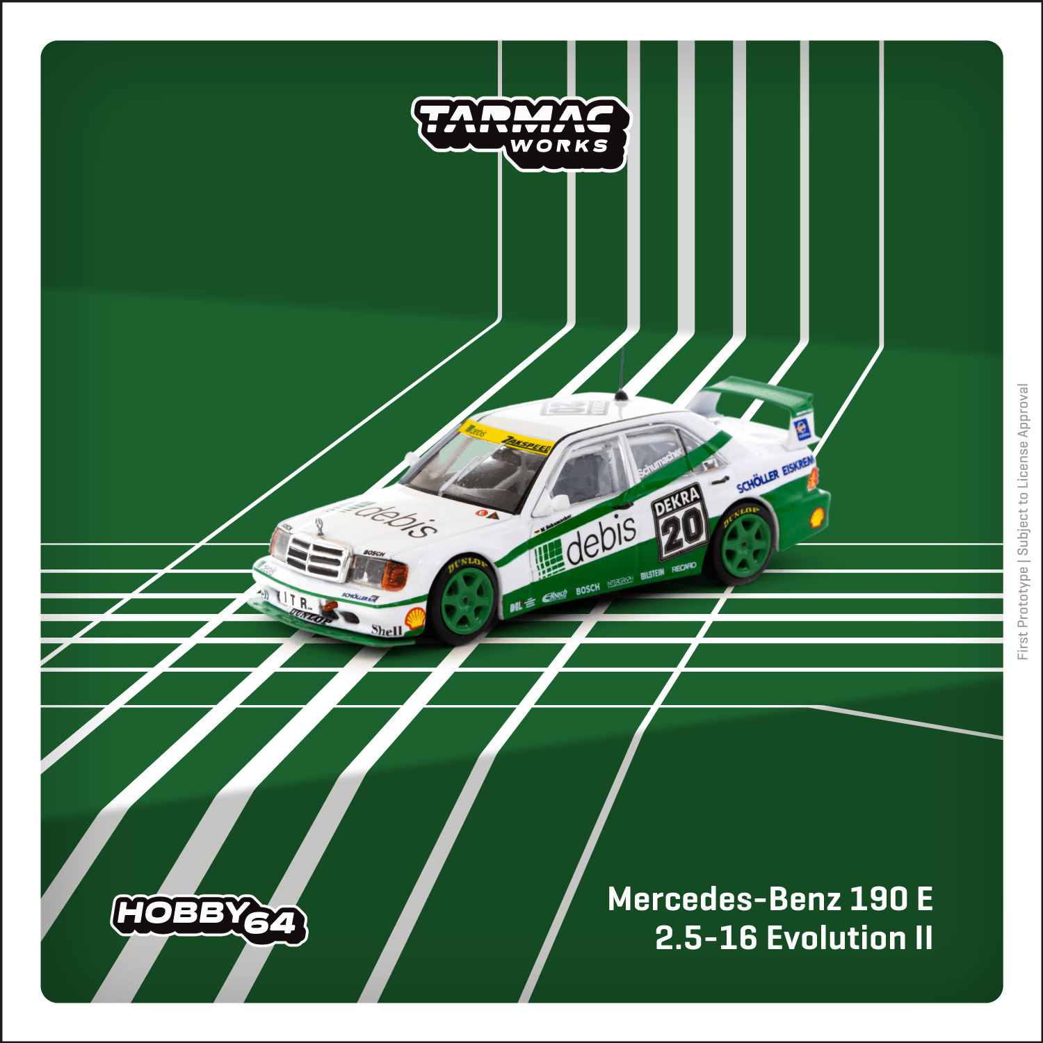 Tarmac Works 1:64 Mercedes-Benz 190 E 2.5-16 Evolution II DTM 1991