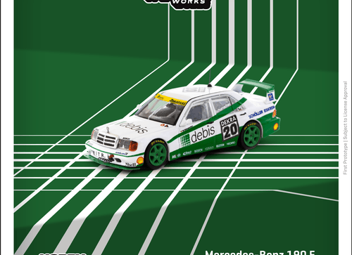 Load image into Gallery viewer, Tarmac Works 1:64 Mercedes-Benz 190 E 2.5-16 Evolution II DTM 1991
