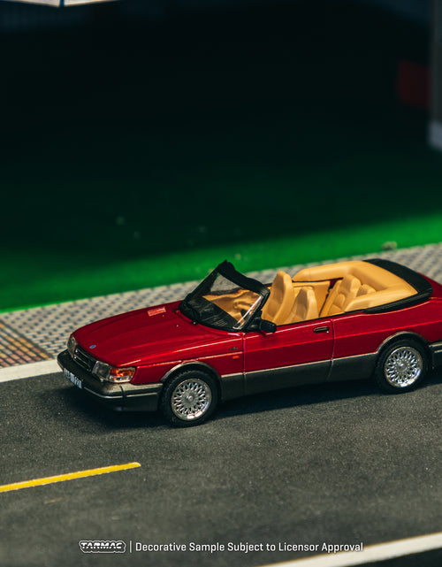 Load image into Gallery viewer, Tarmac Works 1/64 Saab 900 Turbo Convertible Red Diecast Model Car
