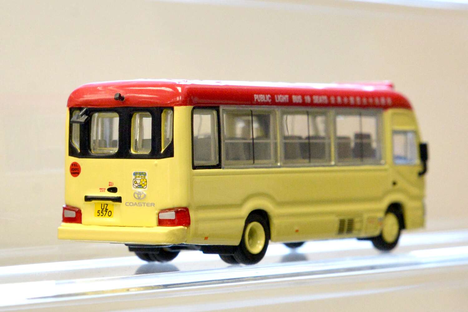 Tiny City 183 Die-cast Model Car - Toyota Coaster (B70) Red Minibus Diecast Car
