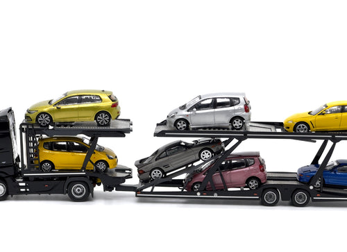 Load image into Gallery viewer, Tiny City - Mercedes-Benz Actros MP5 Transporter (Black) Model car
