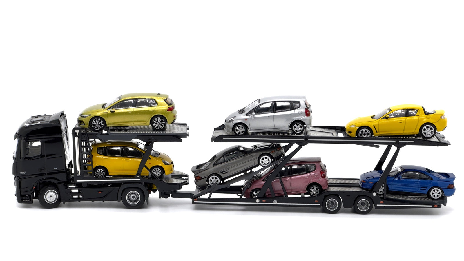 (In Stock) Tiny City - Mercedes-Benz Actros MP5 Transporter (Black) Model car