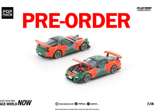 Load image into Gallery viewer, (Pre-order) POPRACE 1/64 MAZDA RX7 RE-AMEMIYA RENOWN Model Car  #PR640406
