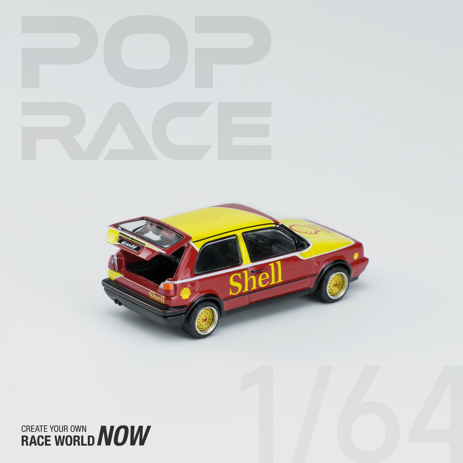 POPRACE 1/64 Shell Volkswagen Golf GTI MKII Diecast Model Car