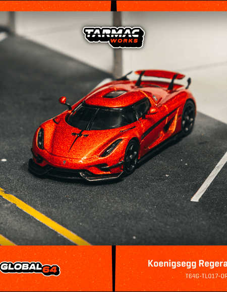 Tarmac Works 1/64 Koenigsegg Regera  Orange Metallic / Black Stripes