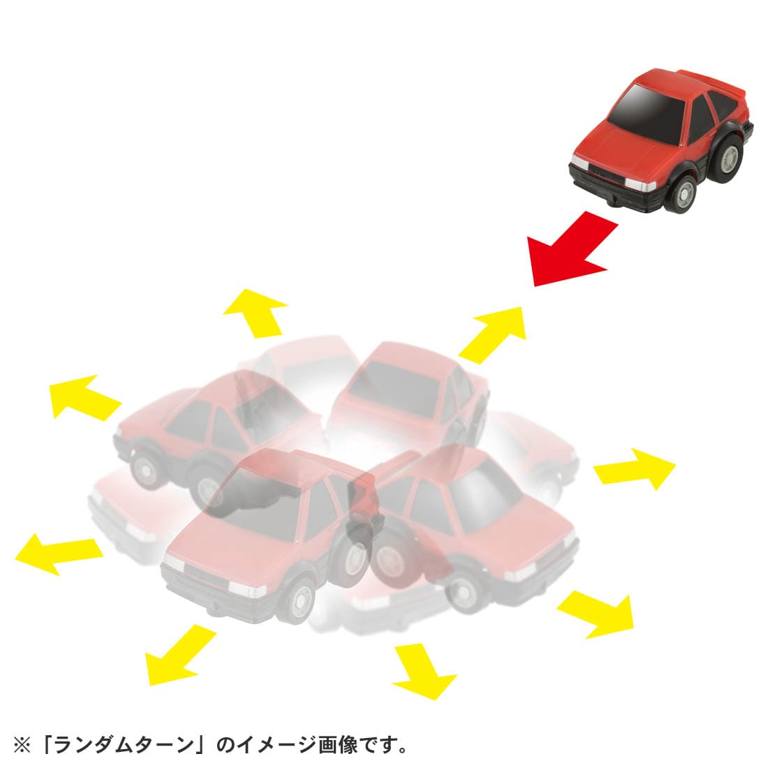 Takara Tomy Tomica ChoroQ Pull Back Diecast e-04 Toyota Corolla Levin (AE86)