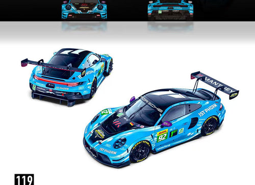 Load image into Gallery viewer, (Pre-order) Trends Hobby 1/64  Diecast Porsche 911 GT3 R LeMan 24H 2025 #92
