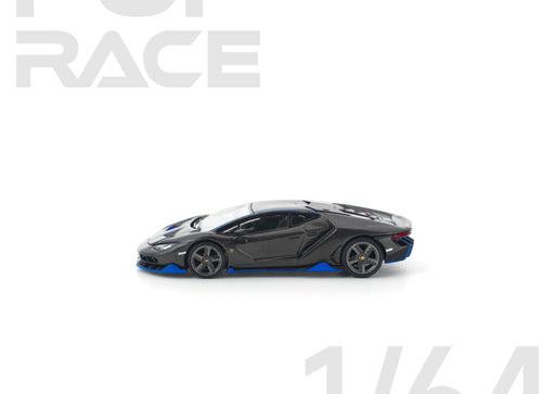 Load image into Gallery viewer, (Pre-order) POPRACE 1/64 LAMBORGHINI CENTENARIO CARBON BLUE Model Car #PR640438
