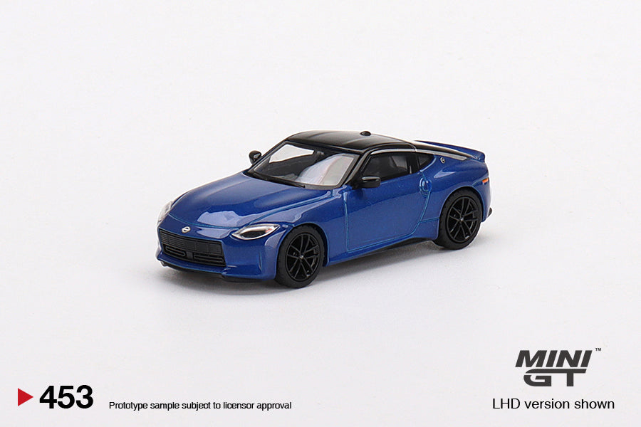 Mini GT 1/64 Die-cast car #453  Nissan Z Performance 2023 Seiran Blue Model