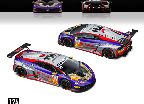 Load image into Gallery viewer, (Pre-order) Trends Hobby 1/64  Diecast Lamborghini Huracan GT3 Evo 2 (Ultraman)
