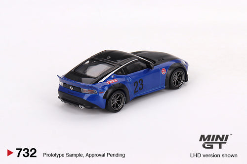 Load image into Gallery viewer, Mini GT #732 1/64 Nissan Z LB NATION WORKS Seiran Blue Model Car RHD
