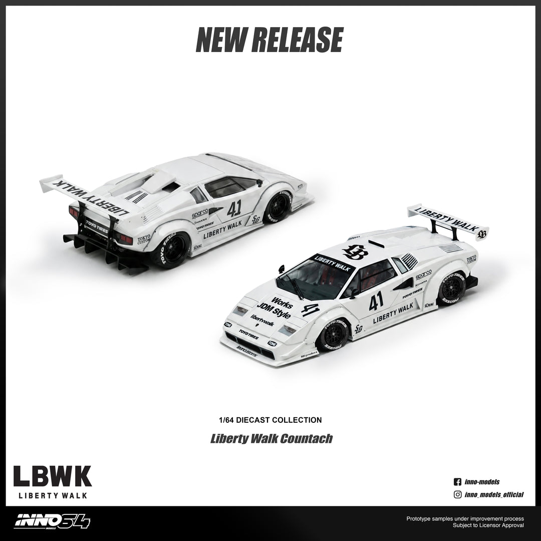 (Pre-order) INNO64 1/64 LIBERTY WALK COUNTACH Diecast Model Car