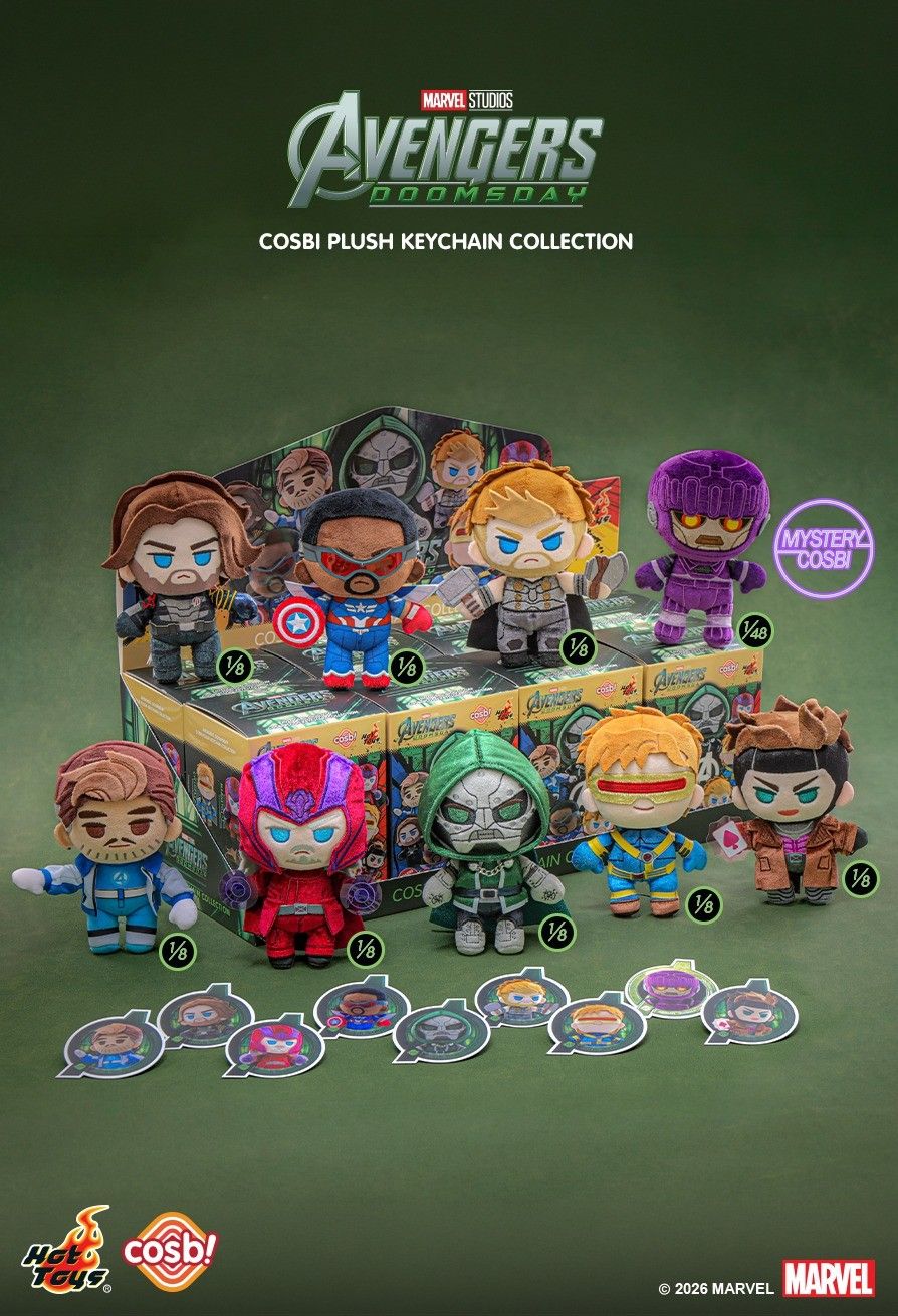 Hot Toys Marvel Avengers Doomsday Cosbi Plush Keychain Collection(Full set of 8)