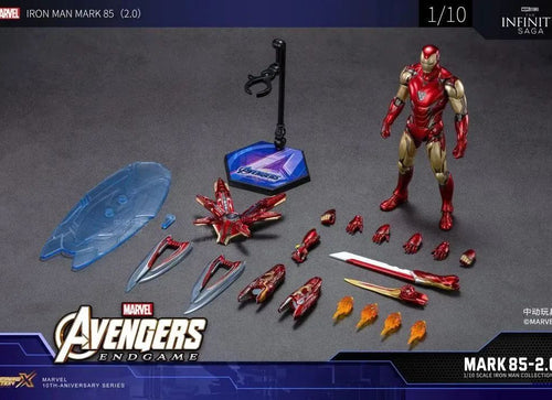 Load image into Gallery viewer, ZD Toys Marvel Avengers 1/10 Iron Man MK85 Action Figure with LIGHTING Function
