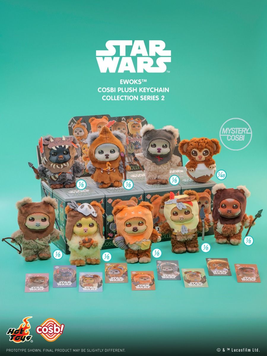Hot Toys Star Wars Ewok Cosbi Plush Keychain Collection Series 2 (Full set of 8)
