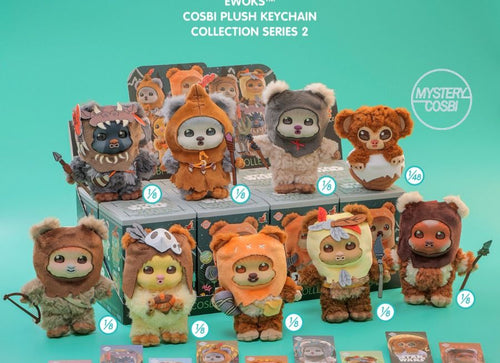 Load image into Gallery viewer, Hot Toys Star Wars Ewok Cosbi Plush Keychain Collection Series 2 (Full set of 8)
