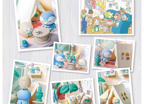Load image into Gallery viewer, Takara Tomy Pokemon PokePiece House Velamping Terrace Rowlet &amp; Piplup Set
