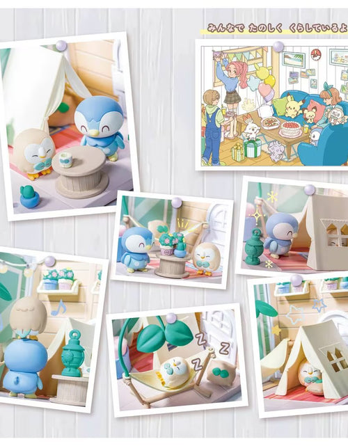 Load image into Gallery viewer, Takara Tomy Pokemon PokePiece House Velamping Terrace Rowlet &amp; Piplup Set
