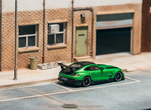 Load image into Gallery viewer, Tarmac Works 1:64 Mercedes-Benz AMG GT Black Series Green Model Car
