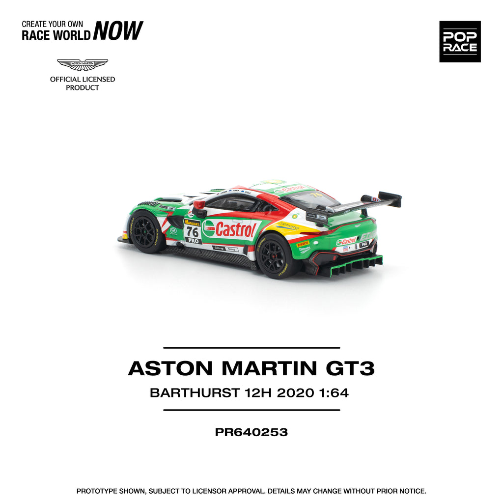 (Pre-order) POPRACE 1/64 ASTON MARTIN VANTAGE GT3 BATHURST 12H 2020 Model Car