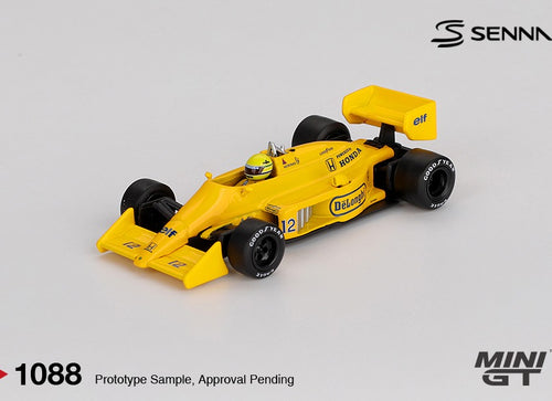 Load image into Gallery viewer, (Pre-order) MINI GT #1088 Lotus 99T 12 Ayrton Senna 1987 Monaco GrandPrix Winner
