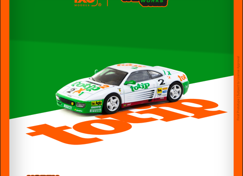 Load image into Gallery viewer, Tarmac Works 1/64 Ferrari 348 Challenge 1993  Paolo Cutrera Car
