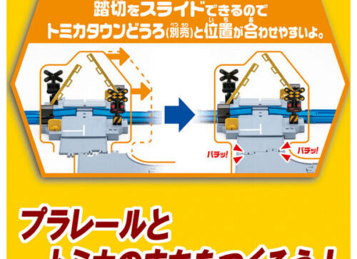 Load image into Gallery viewer, Takara Tomy Plarail Train Accessory - J-12 Railroad Crossing playing with Tomica
