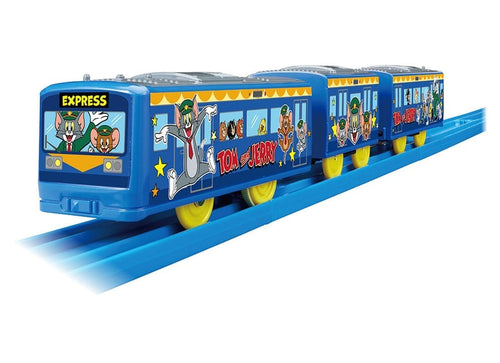 Load image into Gallery viewer, Takara Tomy Plarail Tom and Jerry Express Wrapping Train
