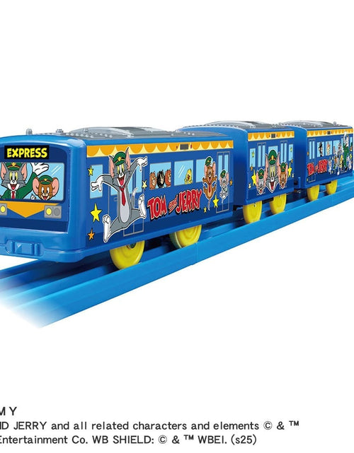 Load image into Gallery viewer, Takara Tomy Plarail Tom and Jerry Express Wrapping Train

