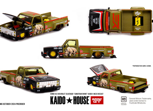 Load image into Gallery viewer, KaidoHouse X Mini GT 1/64 Chevrolet Silverado Sumatran Rhino MIZU
