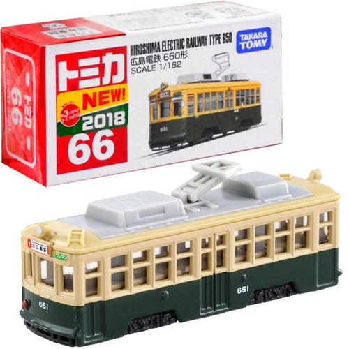 Load image into Gallery viewer, Takara Tomy TOMICA #66 Hiroshima Electronic Railway Type 650 1:162 Diecast car
