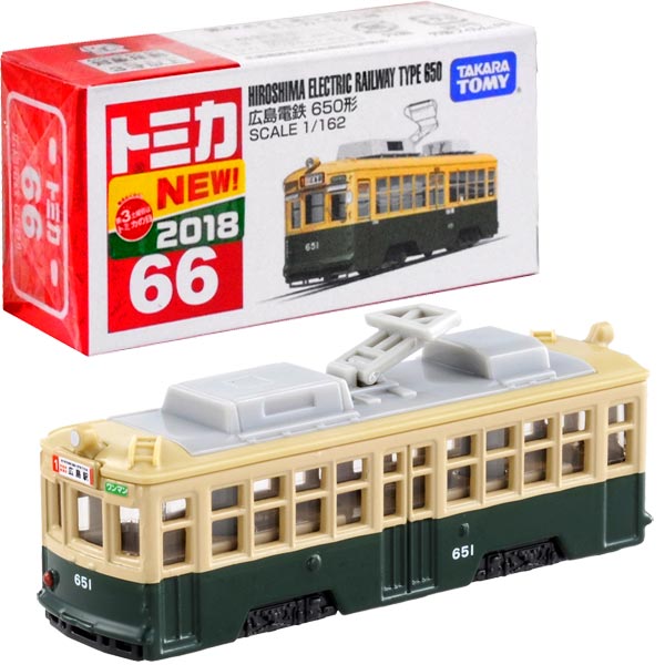 Takara Tomy TOMICA #66 Hiroshima Electronic Railway Type 650 1:162 Diecast car
