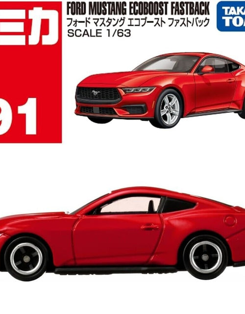 Load image into Gallery viewer, Takara Tomy Tomica Die-cast Car 1/63 No.91 Ford Mustang Ecoboost Fastback
